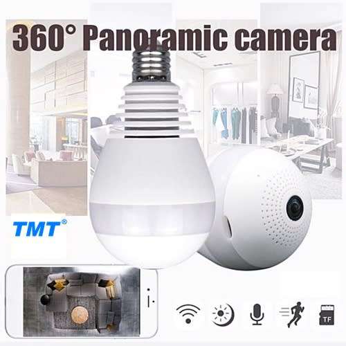 360° Panoramic Light Bulb WiFi Camera | E27 Screw | Discreet Surveillance | TMT Durban